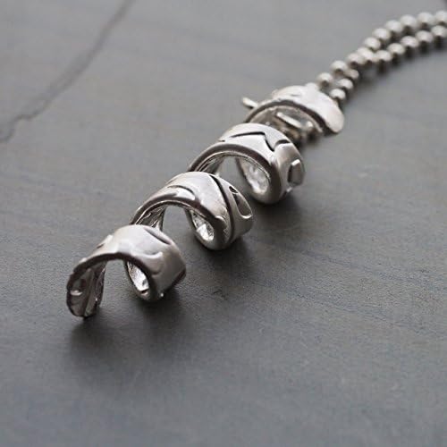 Unique handcrafted fine silver ribbon necklace