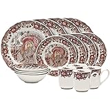 Johnson Brothers 16-Piece His Majesty Dinner Set, Multicolored