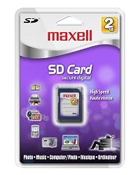 Maxell 2 GB Class 2 SD Flash Memory Card 501000 (Black)