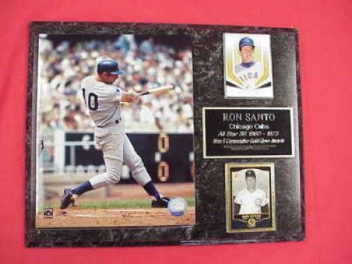 Cubs Ron Santo 2 Card Collector Plaque