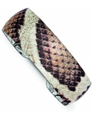 Genuine .925 Sterling Silver Overlay Design Brown Snake Domed Cuff Bracelet Bangle 18 Grams . 100% Satisfaction Guaranteed.