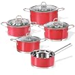BEEM F3000.010 Bellina Plus Topfset 9-teilig, feuerrot