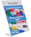 Source One 8.5 X 11 Inches Thick Acrylic Slant Back Sign Holder Ad Frame, Clear Acrylic (SB-85X11)
