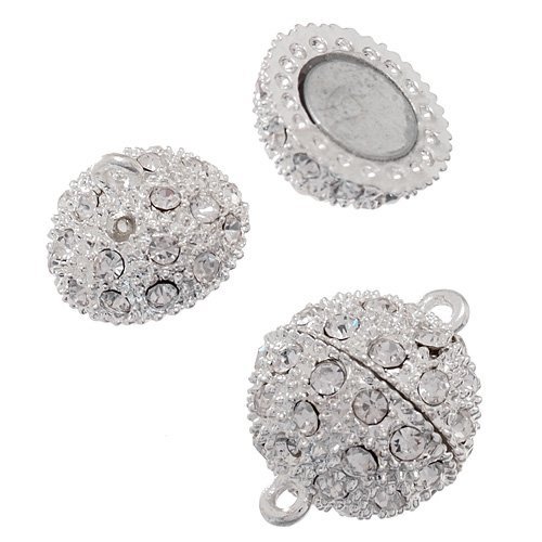 10mm Silver Magnetic Jewelry Clasp - Pack of 5