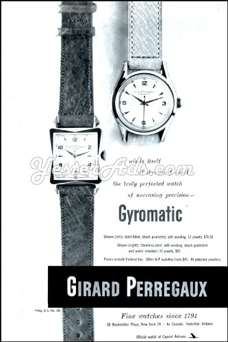 1951 Vintage Ad Girard Perregaux - Gyromatic