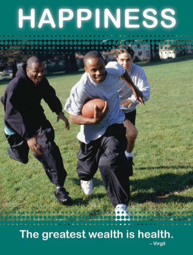 Health and Happiness Motivational Inspirational Poster Series - 6 in Set, Laminated. Includes: Exercise, Happiness, Habits, Determination, Health, Joy Health Happiness Motivational Inspirational Poster