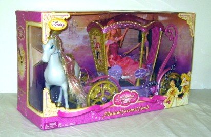 Childrens Toyshop  Toys : Disney Enchanted Tales Musical Carousel Coach Playset