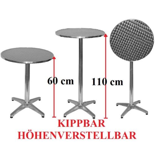 ALU / Bartisch / Stehtisch / Bistrotisch Wetterfest höhenverstellbar