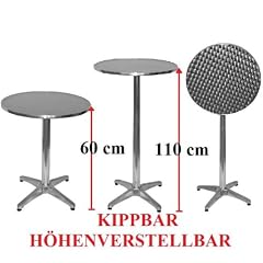 ALU / Bartisch / Stehtisch / Bistrotisch Wetterfest h�henverstellbar