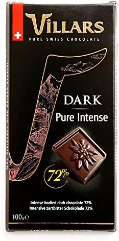 Villars Pure Intense Dark Chocolate Bar (2 Items Per Order)