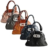 Womens Faux Leather Crocodile Trim Handbag Purse (different colors available)