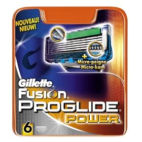 Gillette - 84842306 - Lames  Fusion - Proglide Power pack de 6 Lames