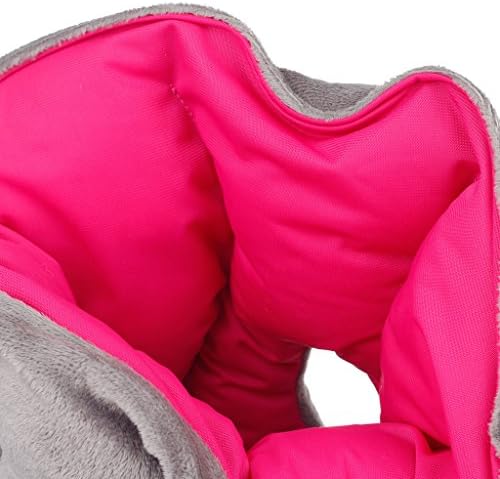 10YEAR Portable Flexible Nylon Surface Neck Support Ostrich Pillow - Grey + Deep Pink