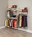 ClosetMaid ShelfTrack Wire Closet Organizer System Adjustable from 5 to 8 Ft, With Shelves, Clothes Rods, Hardware, Durable Steel, White, 5 ft to 8 ft