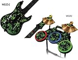 Protective skins for Guitar Hero 4 "World Tour" Guitar and Drum Set - fits  ....