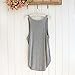 Fashion Summer Woman Lady Sleeveless V-Neck Candy Vest Loose Tank Tops T-Shirt (Grey)