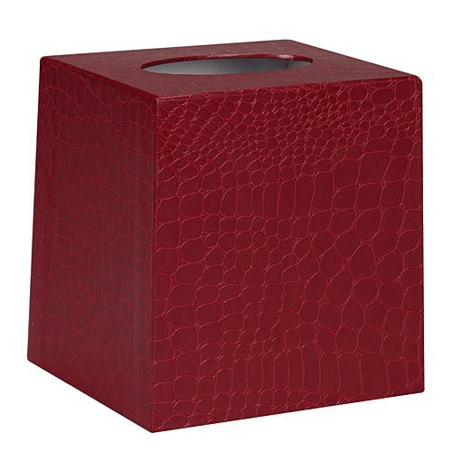 Red Faux Croc Tissue Box Cover