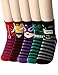 OSABASA Womens Fashion Ankle Superheroes Socks Set