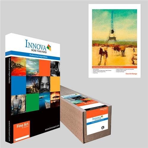 Cold Press Rough Textured Natural White Paper for Inkjet (24" Wide x 49' Long Roll)