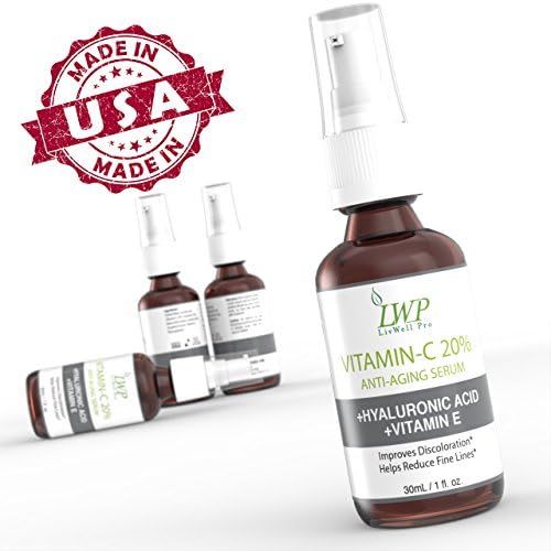 INTRODUCTORY OFFER - WHILE SUPPLIES LAST - Vitamin C Serum 20% for Face - Anti Aging Skin Product - Advanced Amino Complex - Helps reduce Fine Lines, Wrinkles and Sun Spots - Leaving your Skin Feeling Smooth, Healthy and Radiant -