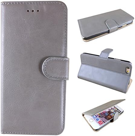 apple Iphone 6 4.7 case,Coolpin (TM) Iphone 6 Case Card Slot Magnetic Clip with Stent Design Scratch-resistant Wax Oil Skin Leather Case Cover For Iphone 6 4.7 (gray)