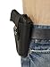 Barsony Black Leather Belt Clip Holster for Small Frame .380 and Ultra-Compact 9mm 40 45
