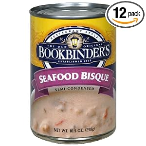 Bookbinders Seafood Bisque, 10.5-Ounce Cans (Pack of 12) by Bookbinder's