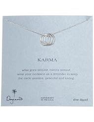 Dogeared "Karma" Silver-Plated Three-Ring Necklace