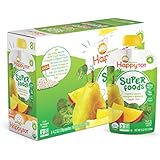 Happy Tot Organics Super Foods, Pears, Mangos and Spinach + Super Chia, 4.22-oz. Pouches (Pack of 16)
