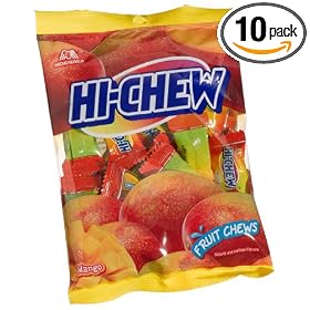 Morinaga Hi-Chew Mango Fruit Chews, 3.52-Ounce Bags (Pack of 10) by Morinaga