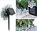 FAMILOVE Christmas Trees Halloween Day Blossom Flower Solar Powered 23ft 50 LED Waterproof Fairy Lighting for Garden Patio Wedding Party and Holiday Decorations(Purple)