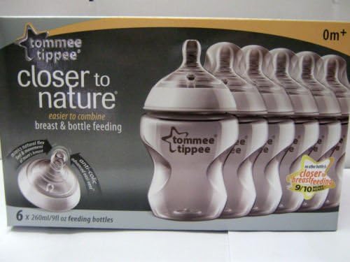 New Tommee Tippee Closer to Nature Bottles 260ml X 6