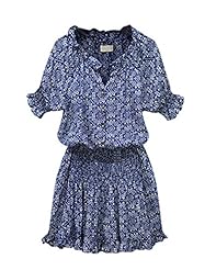 V-neck Mandarin Collar General Print Short Sleeves Cotton/Polyester  Dress
