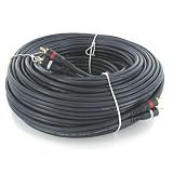 100' Python Gold Stereo Audio Cable 2 RCA to 2 RCA