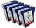 4pk of Compatible Pitney Bowes 797-0 797-M 797-Q Postage Meter red fluorescent ink for use in Pitney