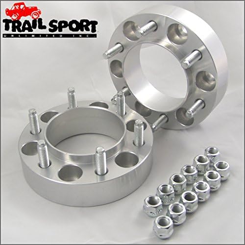 trailsport4x4 2.5 inch Hubcentric Wheel Spacer Kit with Studs for Chevy/GMC - 6x5.5 Hub