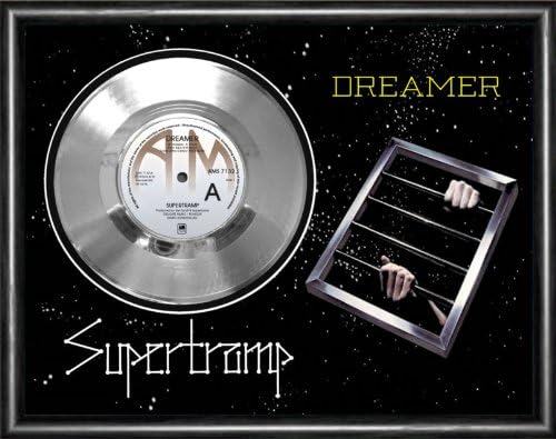 Supertramp Dreamer. Framed Silver Disc Display