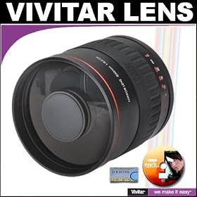 Vivitar 800mm f/8.0 Series 1 Multi-Coated Mirror Lens For The Canon Digital EOS Rebel T1i, XSI, XS, XTI, XT, 50D, 40D, 30D, 20D, 10D, 5D, 1D, 5D Mark 2, 7D Digital SLR Cameras