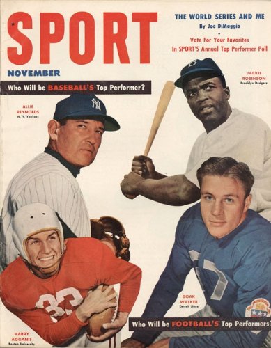 Sport Magazine - Jackie Robinson, Brooklyn Dodgers Cover - November 1952