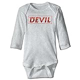 NINKI ベビー服 デビル角　字母柄 長袖 カバーオール 6ヶ月~24ヶ月 100%コットン 出産祝い Size 18 Months グレー
