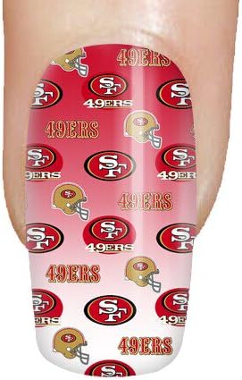 20 Pcs 49ers Team Full Cover Women Fake Nails