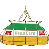 Trademark Miller High Life 28-Inch Stained Glass Pool Table Lamp