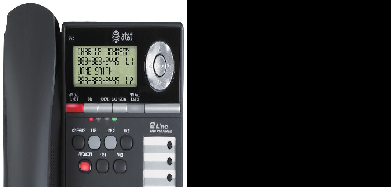 Amazon.com : AT&T 993 2-Line Phone w/Caller ID Charcoal : Corded ...