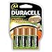 Duracell Rechargeable ActiveCharge AA Batteries (4 Pack)