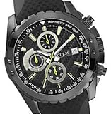 Guess Men's U15068G1 Polyurethane Quartz Watch with Black Dial