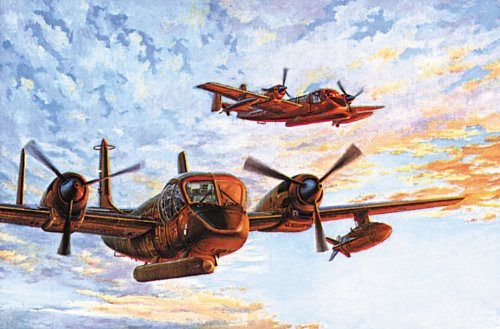 Roden Grumman OV-1B Mohawk Airplane Model Kit-image