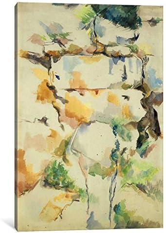 Yor goddess Canvas Art Print 1-Piece Rochers Pres Des Grottes Au-Dessus De Chateau Noir 'Rochers A Bibemus' 1895-1 450 by Paul Cezanne 1.5 x 18 x 26-Inch