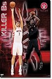 Toronto Raptors (Chris Bosh, Andrea Bargnani) Framed Sports Poster Print - 22