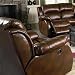 Rocker Recliner Sofa Chair Double Pillow Back Dark Brown Bonded Leather