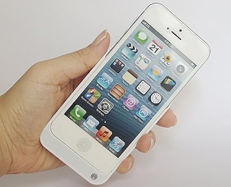 ケース一体型充電 おでかけチャージャー for iphone5 4200mAh ホワイト 白 / 大容量バッテリー大容量 電池 モバイルバッテリー  / USB でも 充電 スマートフォン スマホ バッテリー iPhone4S / mophie juice pack plus / mophie juice pack helium air / eneloop / enecycle /iBUFFALO / MCO ポケットソーラーバッテリー / パワーバンク / パワーフィルム / より機能的